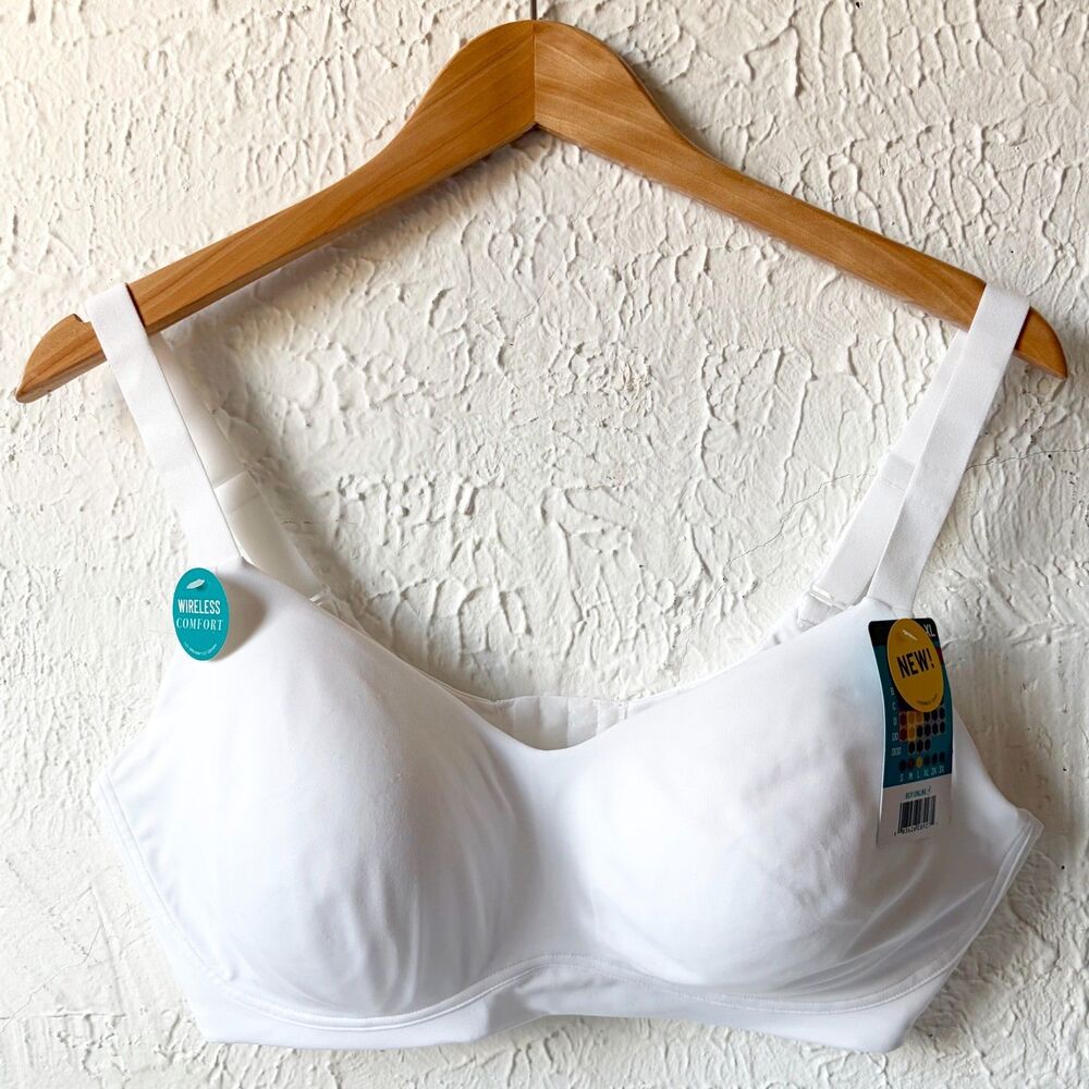 Vanity Fair Radiant Collection Wireless Comfort Bra Star White XL 3472117 NWT